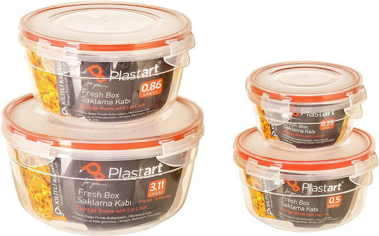 Plast Art Σετ Πλαστικά Δοχεία Φαγητού 4τμχ