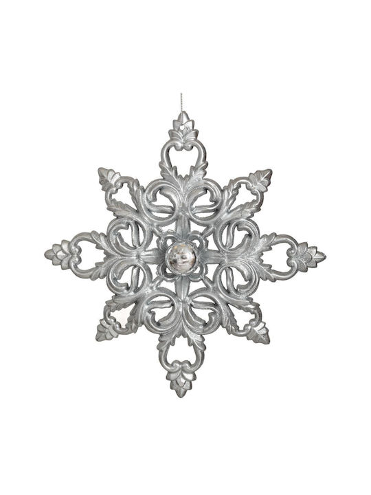 Hanging Hanging Snowflake Ornament Silver