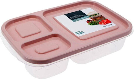 Next Next Plastic Pink Lunch Box with Compartments