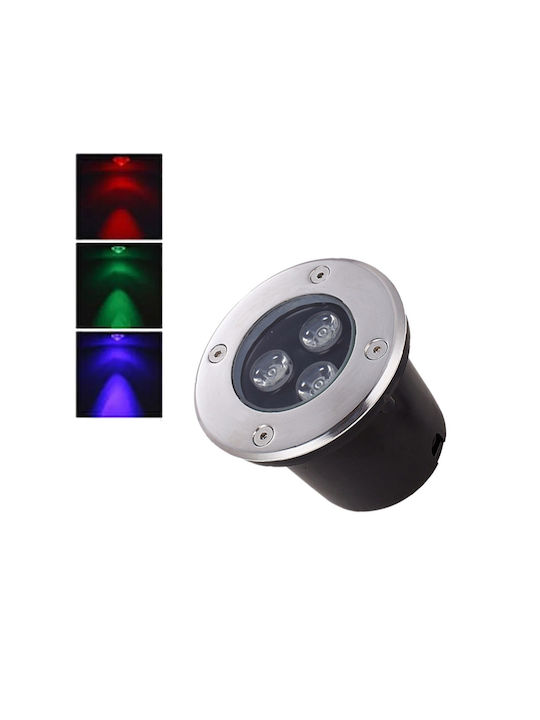 Спот За Външен Пространство На Пода LED 3W RGB IP67