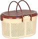 Plast Art Picnic Basket In Beige Colour