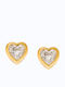 Senza Earrings made of Silver Gold Plated with Stones