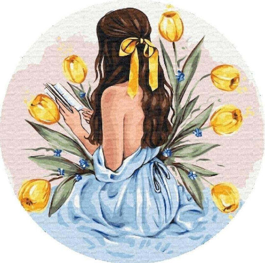 Round Paint By Numbers History Tulips