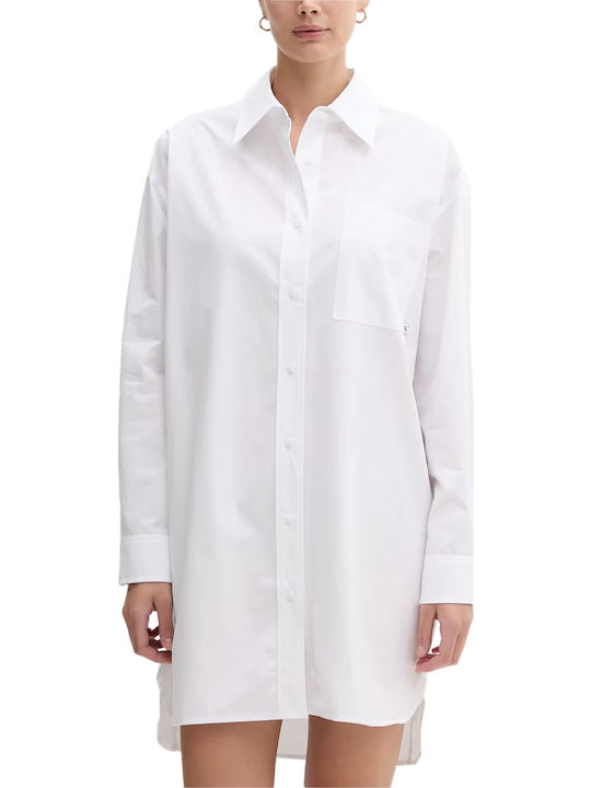 Καλοκαιρινό Mini Σεμιζιέ Φόρεμα Brilliant White