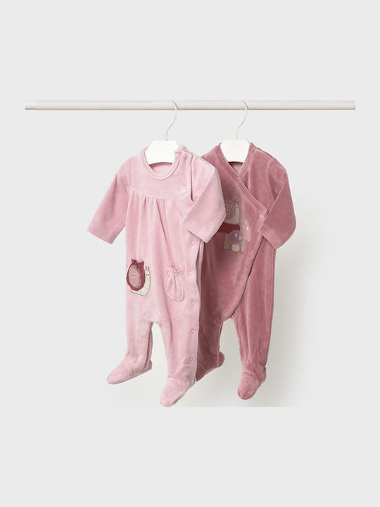 Mayoral Baby Bodysuit Set Long-Sleeved Velvet O...