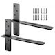 Vevor 2 Pcs Shelf Brackets 16 Inch 406.4 Mm Heavy Duty Floating Shelf Brackets
