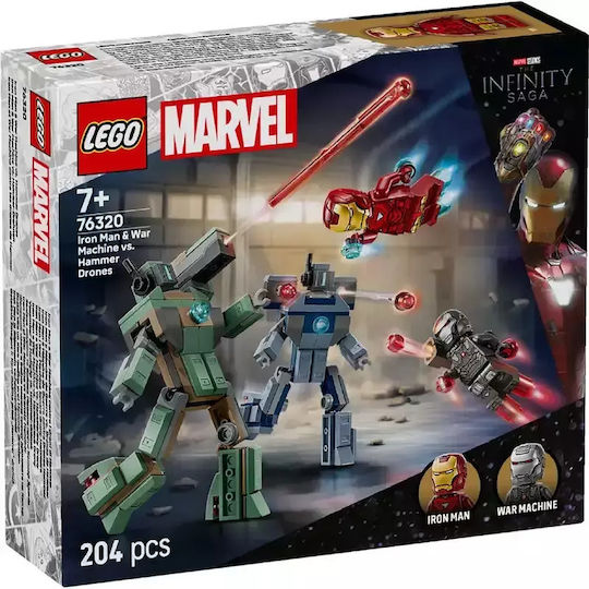 LEGO Super Heroes Iron Man & War Machine for Ages 7+ 204 Pieces