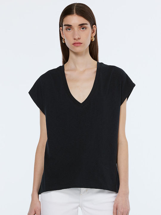 Scotch & Soda Γυναικείο T-shirt Μαύρο