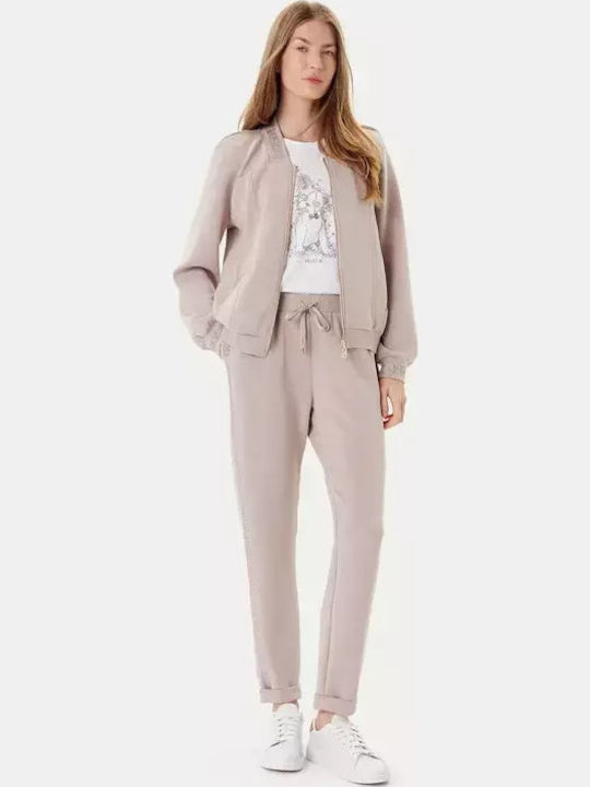 Women's Fabric Trousers Nude/Beige