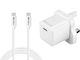 Sandberg Φορτιστής με Θύρα USB-C και Καλώδιο USB-C - USB-C 20W Power Delivery Λευκός (441-65 UK)
