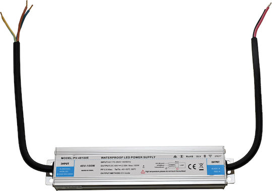 Viokef LED Power Supply Waterproof IP67 Power 100W with Output Voltage 48V