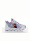 Frozen Παιδικά Sneakers με Σκρατς & Φωτάκια Ασημί