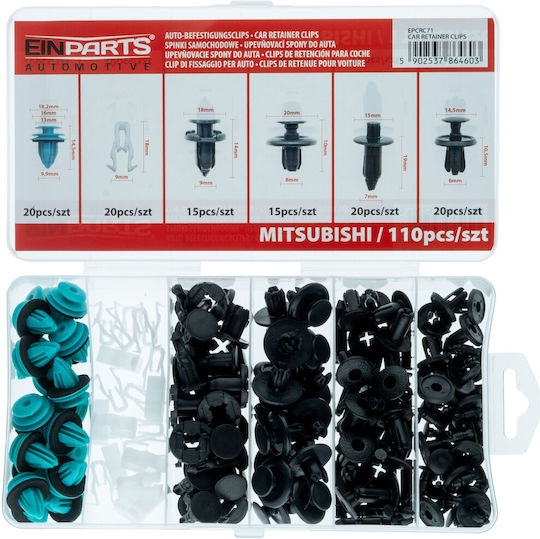 Clips Fasteners Dedicated Mitsubishi Set 110 Stück