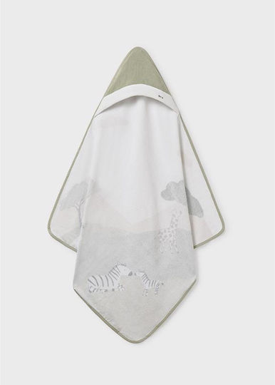 Mayoral Hooded Baby Bath Towel Green
