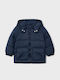 Kids' Quilted Jacket with Hood Navy Blue