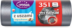 Gosia Scented Trash Bags by the Kilo (13kg) Capacity 35lt with Handles 14pcs Black