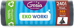 Gosia Trash Bags for Rubble Capacity 240lt 10pcs Gray