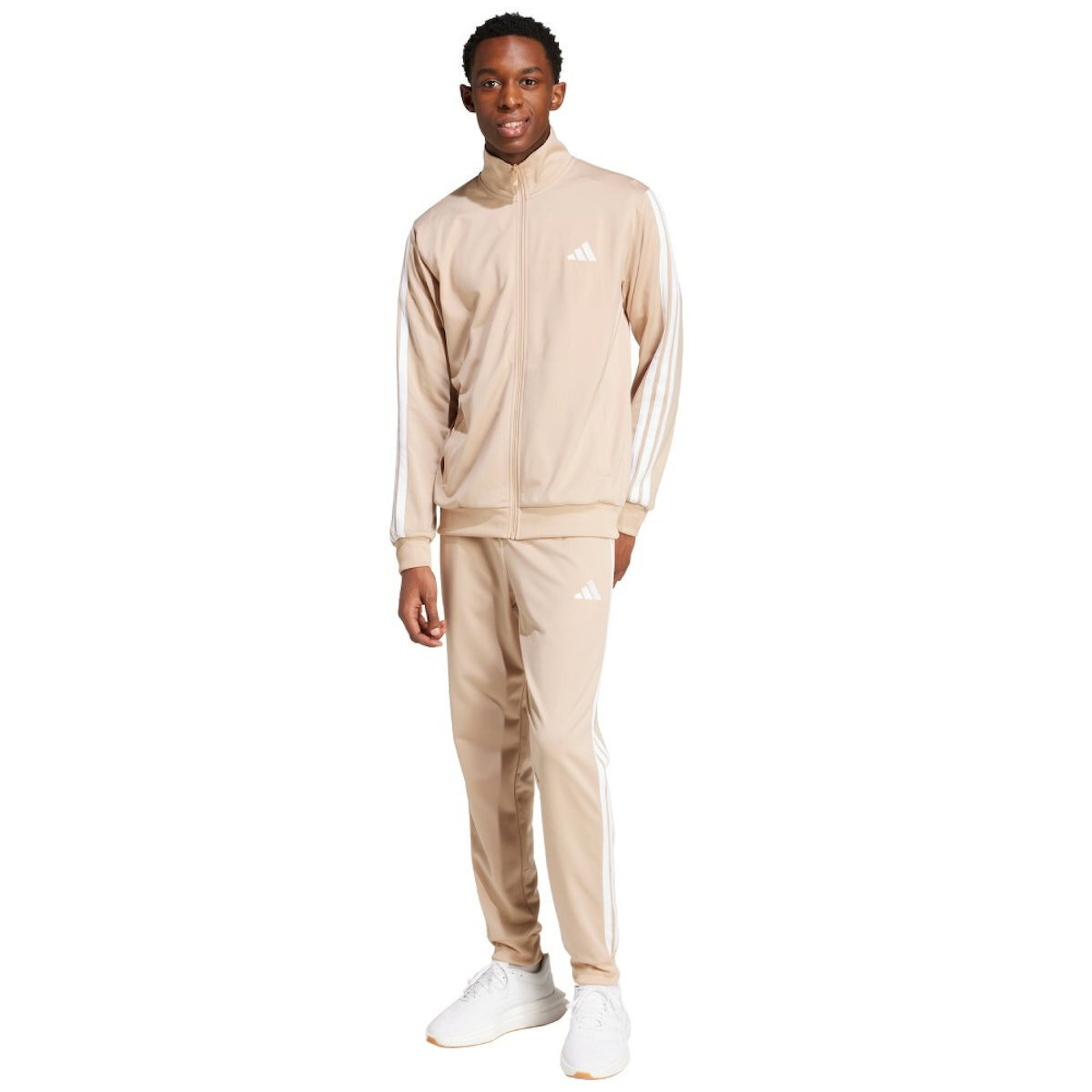 adidas Sportswear Basic Tracksuit Glossy with Elastic Beige JX8732