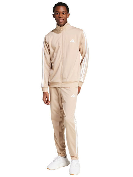 adidas Sportswear Basic Tracksuit Glossy with Elastic Beige JX8732