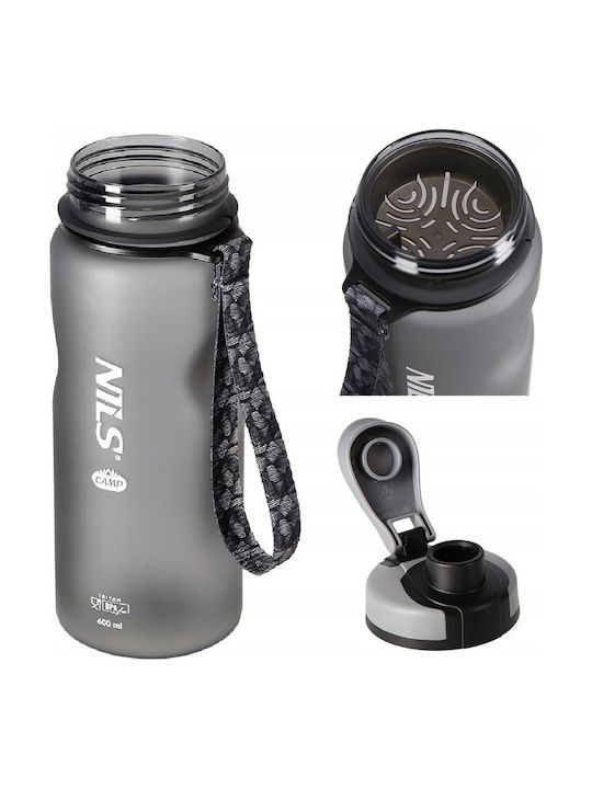 Nils Sticla de apa Plastic 600ml Negru
