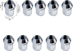 Simoni Racing Παξιμάδια M14x1.5mm Μήκους 33mm για Κλειδί No 19 10τμχ