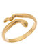Senza Damen Ring mit Steinen aus Stahl Vergoldet