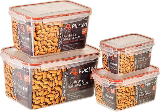 Plast Art Σετ Πλαστικά Δοχεία Φαγητού 4τμχ