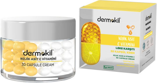 Dermokil 3D Capsule Crema de Față împotriva Pete pigmentare cu Acid Kojic și Vitamina C 50ml