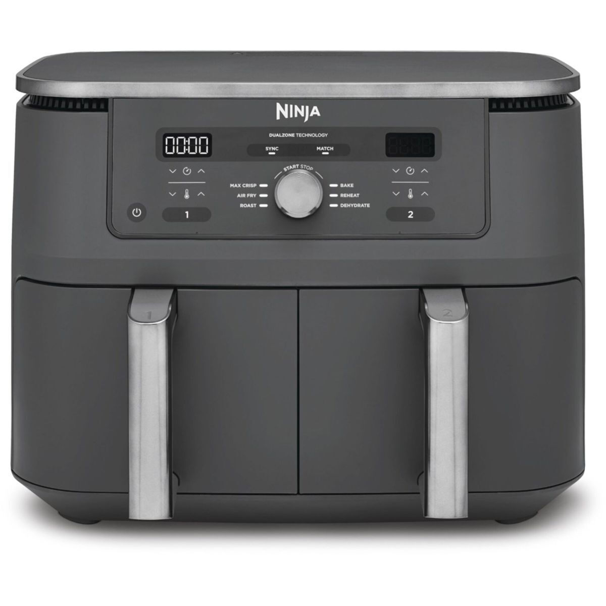 NinjaFoodiMaxDualZoneAirFryerμεΔιπλόΑποσπώμενοΚάδο9.5ltΜαύρο