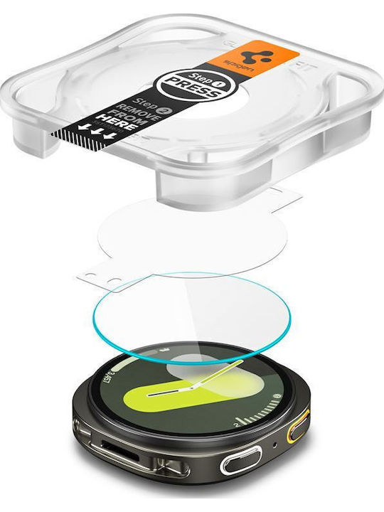 Spigen EZ Fit Tempered Glass for the Samsung Galaxy Watch 8 44mm 2pcs AGL09876