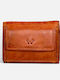Small Leather Women's Wallet Classic Tabac Brown