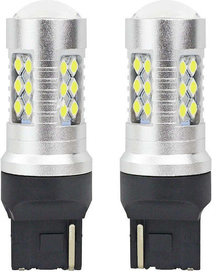 Лампи Автомобила & Мотоциклета T20 / W21/5W / T10 Canbus LED 5600К Хладно бяло 12-24V 2бр