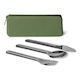 Citron Baby Cutlery Set made of Silicone in Case Silver 3pcs