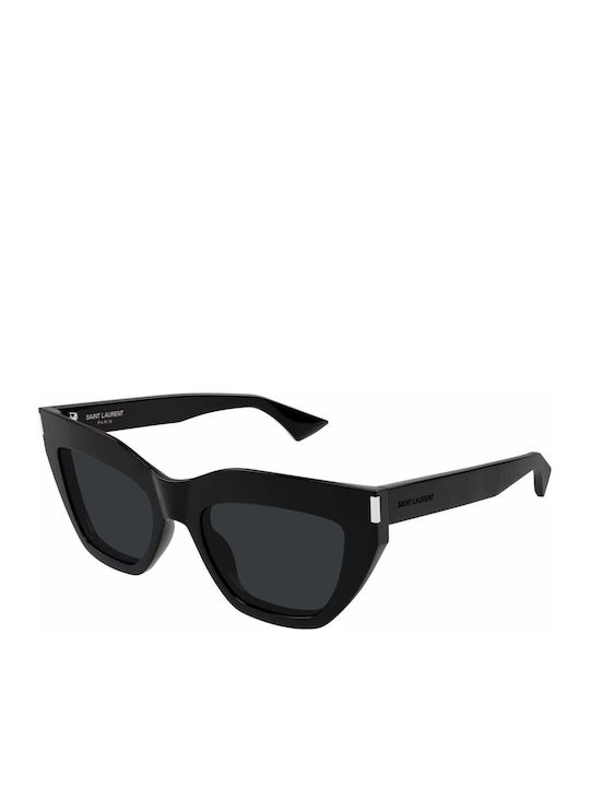 Ysl Women's Sunglasses with Black Plastic Frame and Black Lens SL 759 001