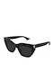 Ysl Women's Sunglasses with Black Plastic Frame and Black Lens SL 759 001