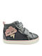B Gisli Anatomical Leather Kids Boots with Velcro Black