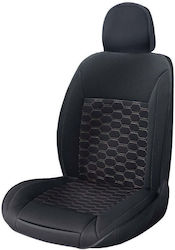 Swissdrive Car Seat Cover Tourer Universal Black White Stitch 1 Piece Tourwht