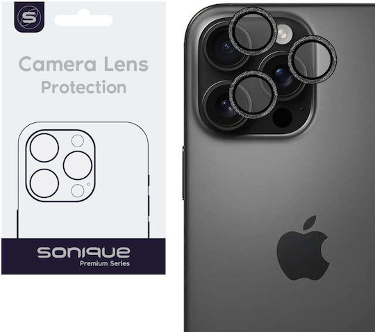 Sonique Glitter Lens Pro Προστασία Κάμερας Tempered Glass Natural Titanium για το iPhone 16 Pro, iPhone 16 Pro Max