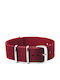 Fabric curea Benzile Nato Burgundy 24mm