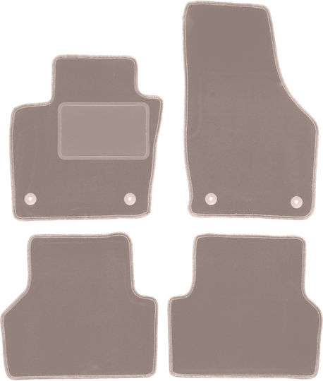 Beige Velvet Floor Mats Audi Q3 I 8u Suv 2011-2018