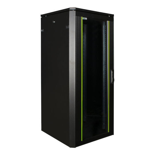 Lanview С крака Рак кабинет 26U 60x60x134.2см Черен
