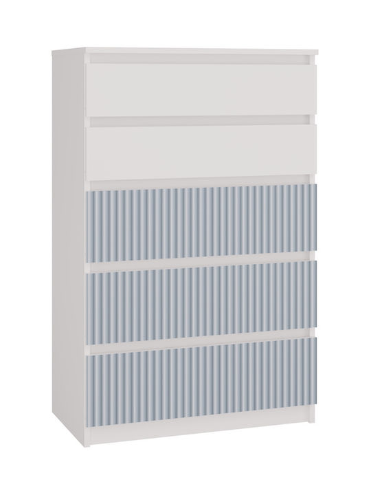 Kids Wooden Cabinet White 70x40x110cm