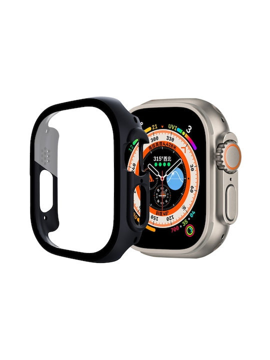 Пластмасов Калъф със Стъкло в Черен цвят за Apple Watch Ultra 49 мм
