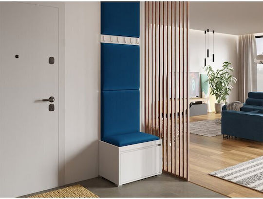 Comfivo 399 Entry Furniture with Mirror & Hanger Blue 65x34x45cm Comfivo 399 Entry Furniture with Mirror & Hanger Blue 65x34x45cm