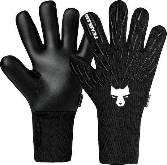 Fearless Goalkeepers Wolf Pro+ Adults & Kids Goalkeeper Gloves Black Onyx Black