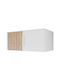 Enolevo 103 Wandmontierter Wohnzimmer Schrank aus Spanplatte Eiche Weiß 100x58x45cm