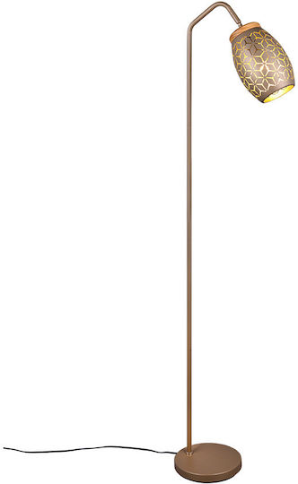 Trio Lighting Bidar Floor Lamp H147xW22cm. with Socket for Bulb E27 Brown