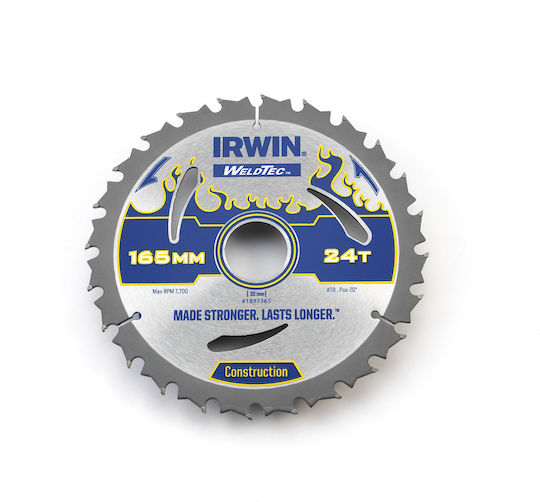 Irwin Disc de tăiere Lemn cu 24 Dinti 165mm