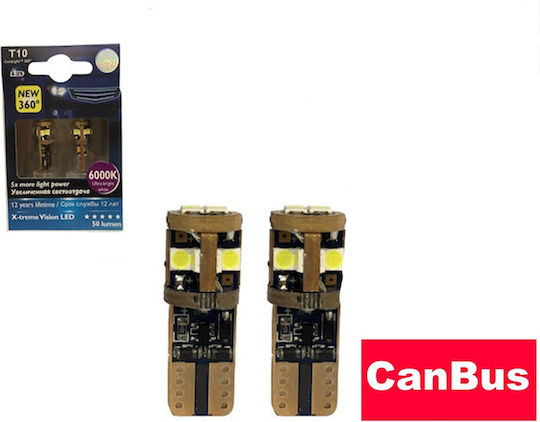 Philips Lamps Car X-treme Vision T10 / W5W Canbus LED 6000K Cold White 12V 2pcs