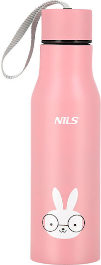 Nils Ποτήρι Θερμός Ανοξείδωτο 500ml Γκρι με Λαβή